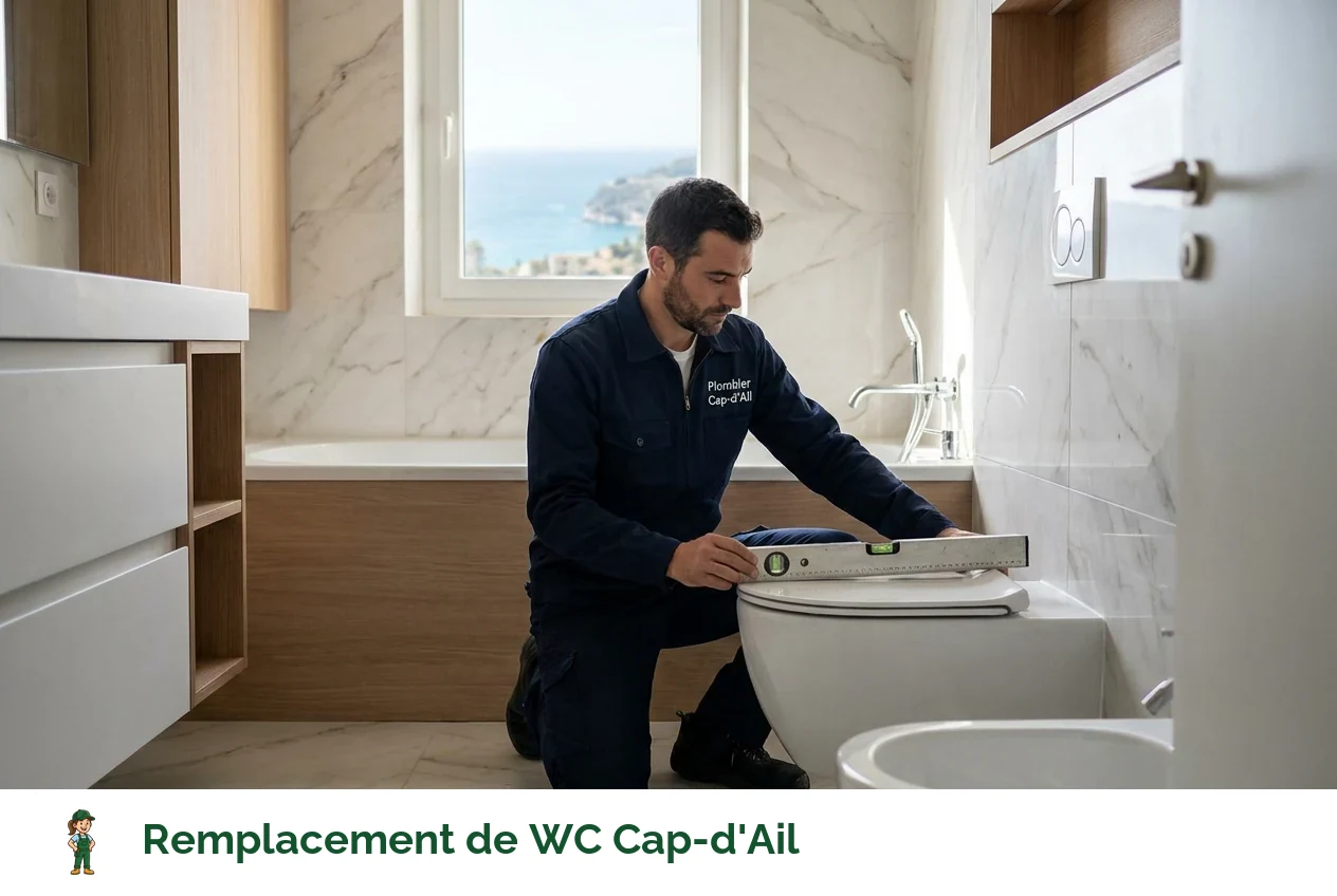 Remplacement de WC à Cap-d'Ail